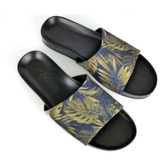 Vince Mens Wasco Printed Leaves Canvas Slides main image 6